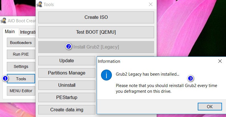 Grub2 boot GPT in Legacy Bios without UEFI
