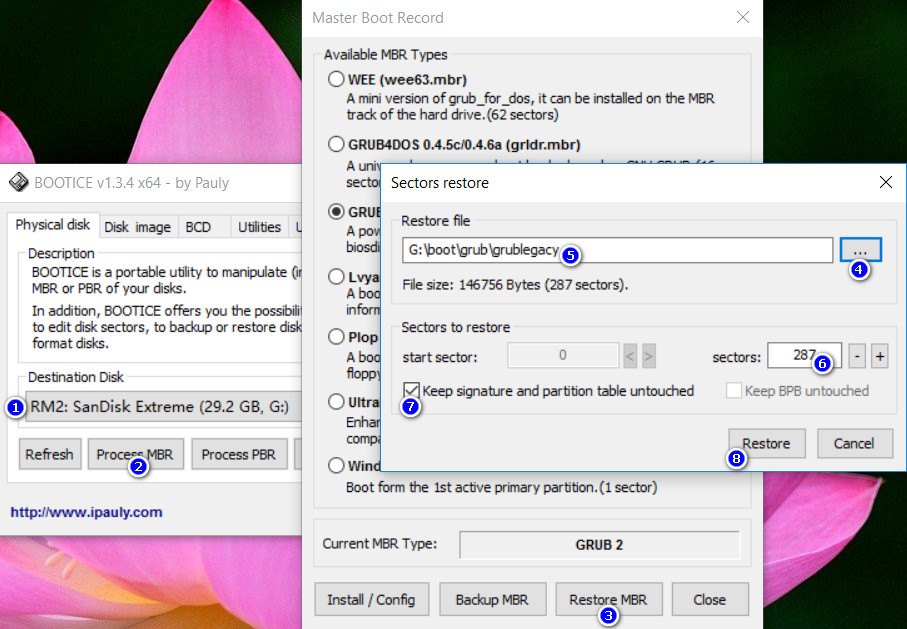 Install Grub Legacy (Grub 0.97) on USB and HDD from Windows