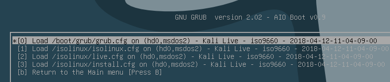 Chạy Kali Linux trên USB