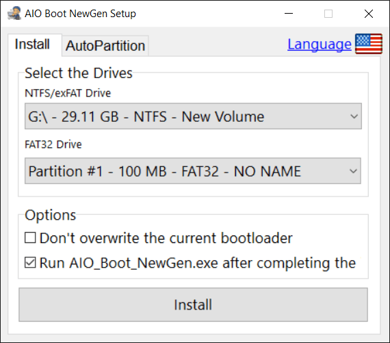 Install AIO Boot NewGen